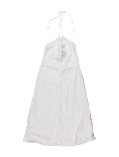 Pre-owned Theory Linen Mini Dress In White