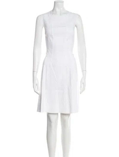 Pre-owned Theory Linen Mini Dress In White
