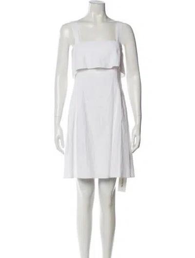 Pre-owned Theory Linen Mini Dress In White