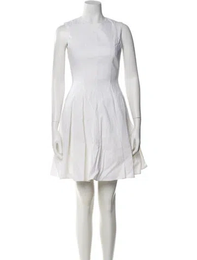 Pre-owned Theory Linen Mini Dress In White