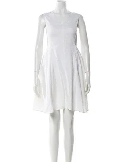 Pre-owned Theory Linen Mini Dress In White