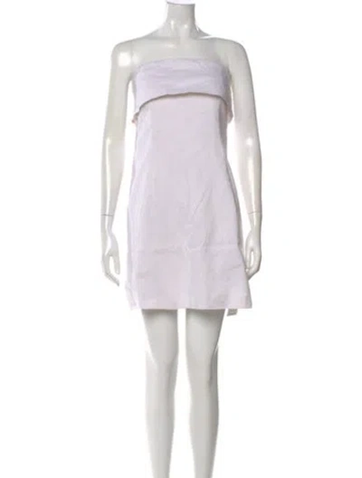 Pre-owned Theory Linen Mini Dress In White