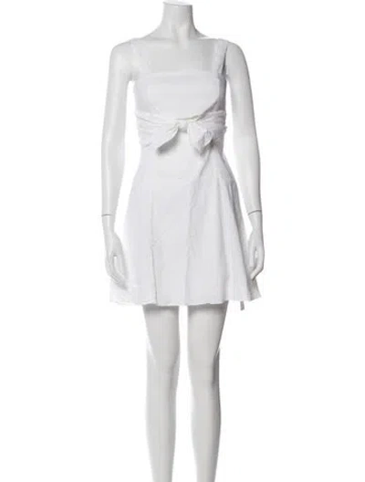 Pre-owned Theory Linen Mini Dress In White