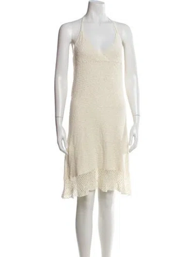 Pre-owned Theory Linen Mini Dress In White