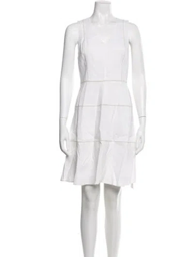 Pre-owned Theory Linen Mini Dress In White