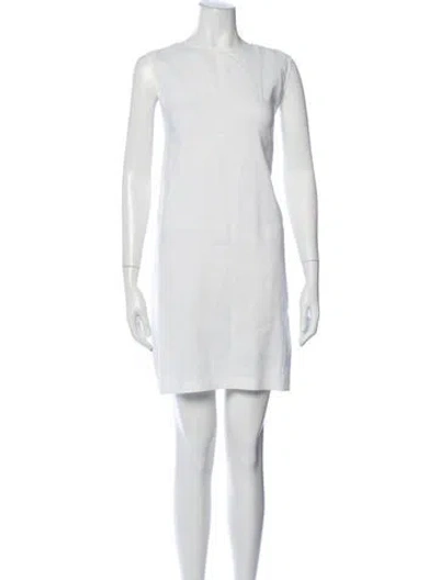 Pre-owned Theory Linen Mini Dress In White