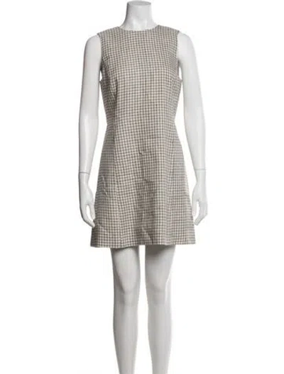 Pre-owned Theory Linen Mini Dress In White