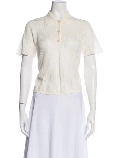 Pre-owned Theory Linen Mock Neck Sweater In Neutral