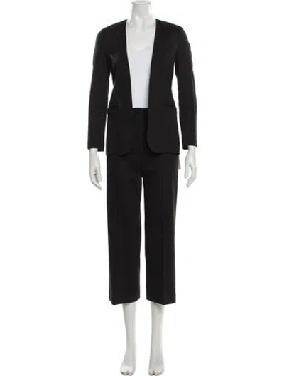 Pre-owned Theory Linen Pant Set In Black