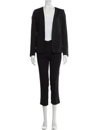 Pre-owned Theory Linen Pant Set In Black