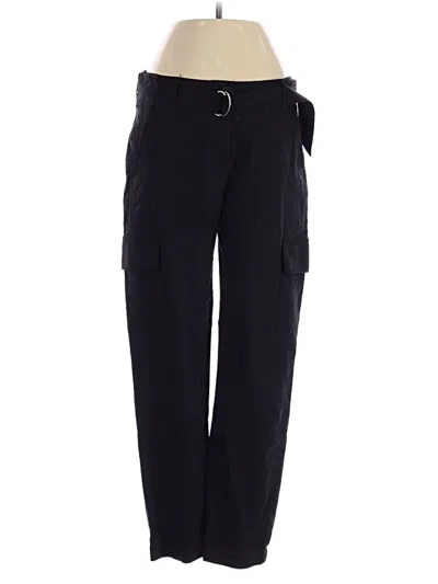 Pre-owned Theory Linen Pants In Black