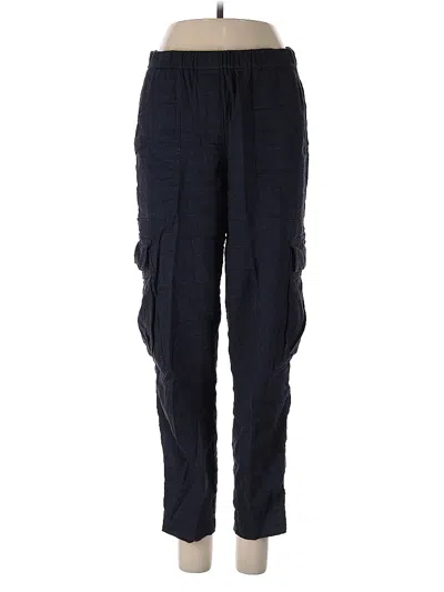 Pre-owned Theory Linen Pants In Blue