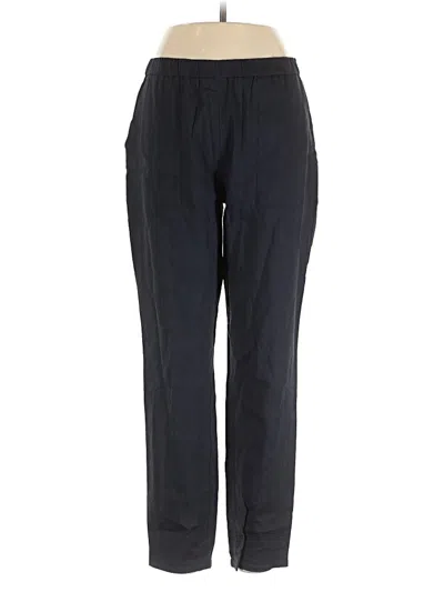 Pre-owned Theory Linen Pants In Blue