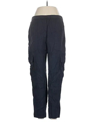 Pre-owned Theory Linen Pants In Blue
