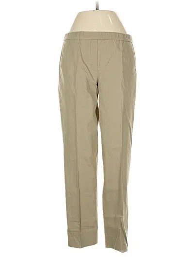 Pre-owned Theory Linen Pants In Brown