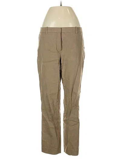 Pre-owned Theory Linen Pants In Brown