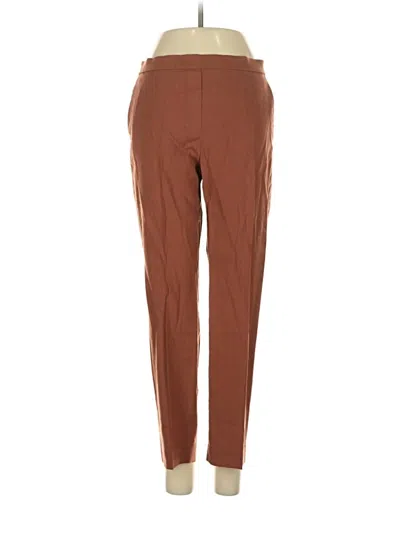 Pre-owned Theory Linen Pants In Brown