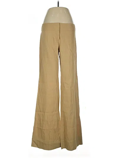 Pre-owned Theory Linen Pants In Brown