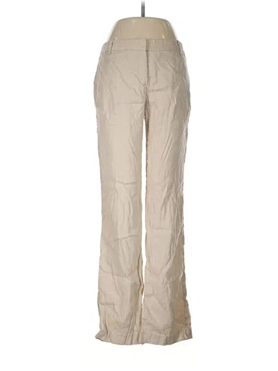 Pre-owned Theory Linen Pants In Brown