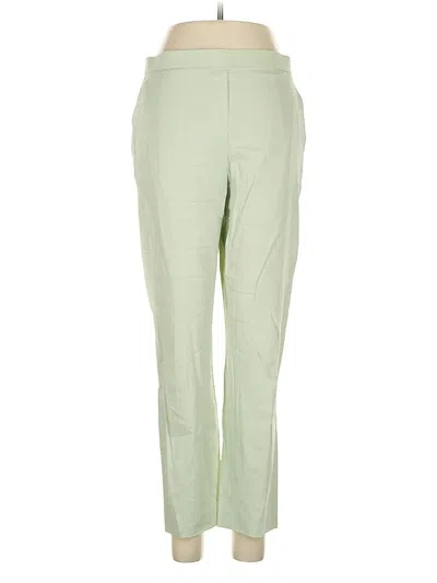 Pre-owned Theory Linen Pants In Green