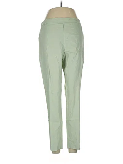 Pre-owned Theory Linen Pants In Green
