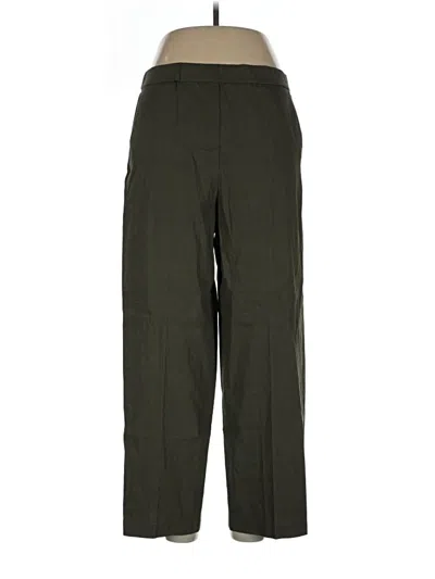 Pre-owned Theory Linen Pants In Green
