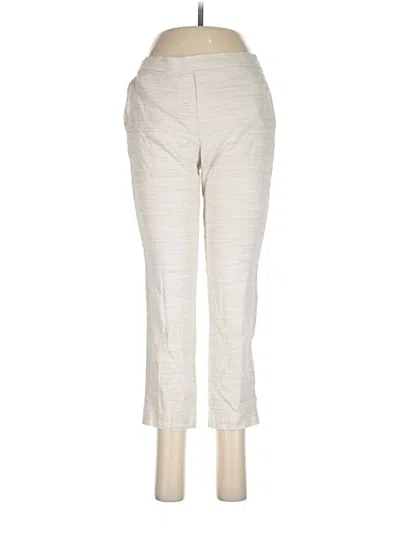Pre-owned Theory Linen Pants In Ivory