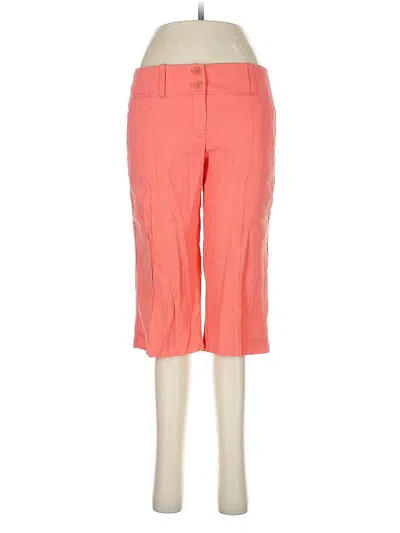 Pre-owned Theory Linen Pants In Orange