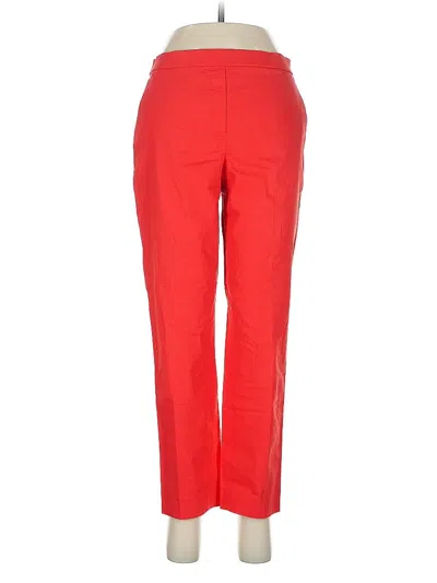 Pre-owned Theory Linen Pants In Red