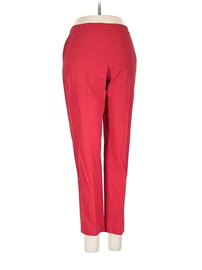 Pre-owned Theory Linen Pants In Red