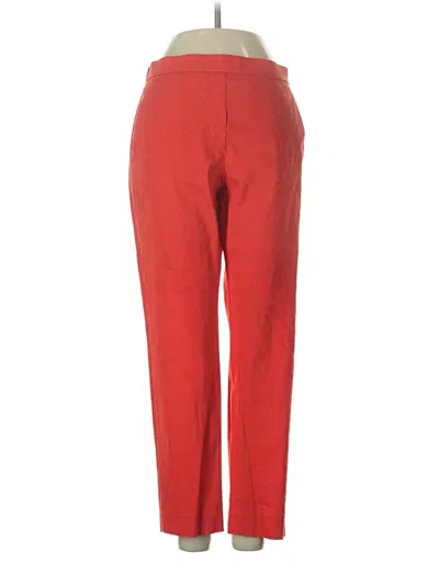 Pre-owned Theory Linen Pants In Red