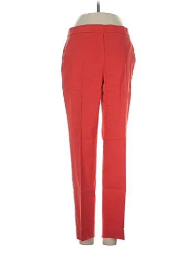 Pre-owned Theory Linen Pants In Red