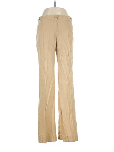 Pre-owned Theory Linen Pants In Tan