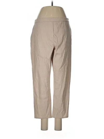 Pre-owned Theory Linen Pants In Tan