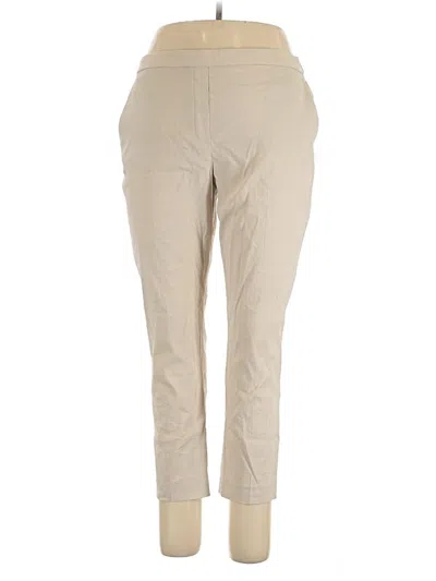Pre-owned Theory Linen Pants In Tan
