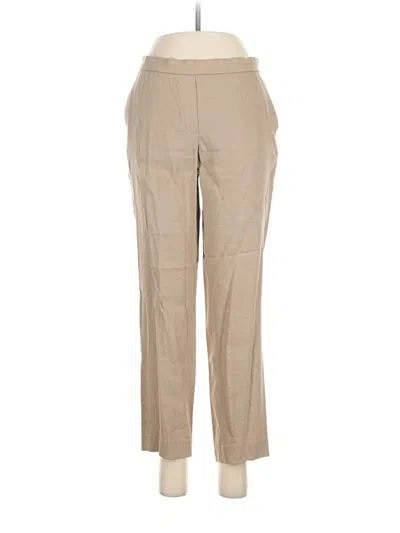Pre-owned Theory Linen Pants In Tan