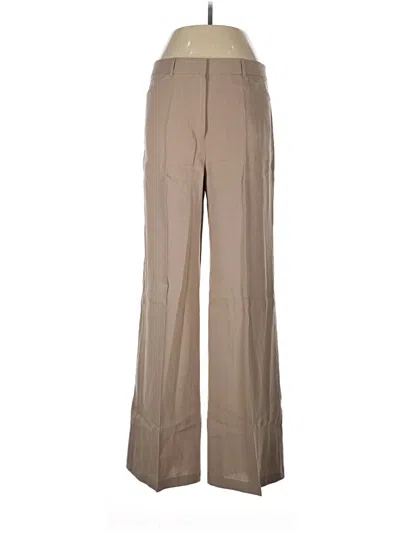 Pre-owned Theory Linen Pants In Tan