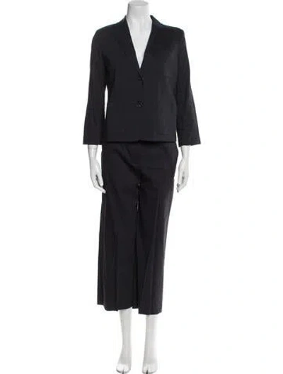 Pre-owned Theory Linen Pantsuit In Black