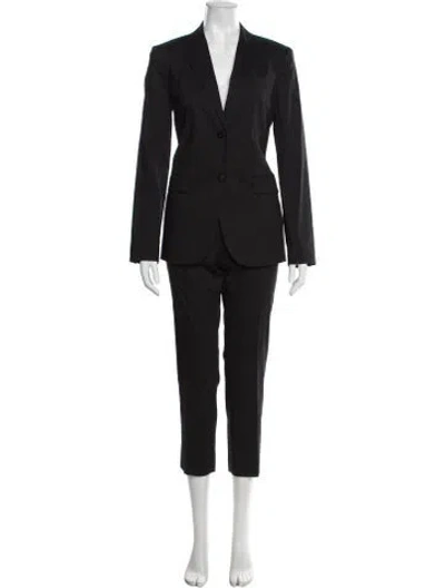 Pre-owned Theory Linen Pantsuit In Black