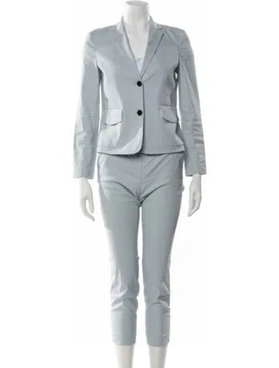 Pre-owned Theory Linen Pantsuit In Blue