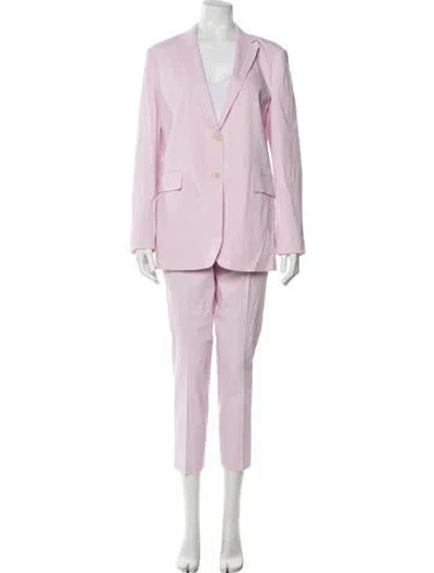 Pre-owned Theory Linen Pantsuit In Pink