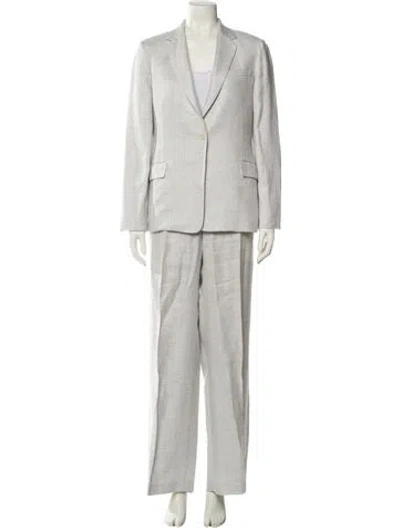 Pre-owned Theory Linen Pantsuit In White