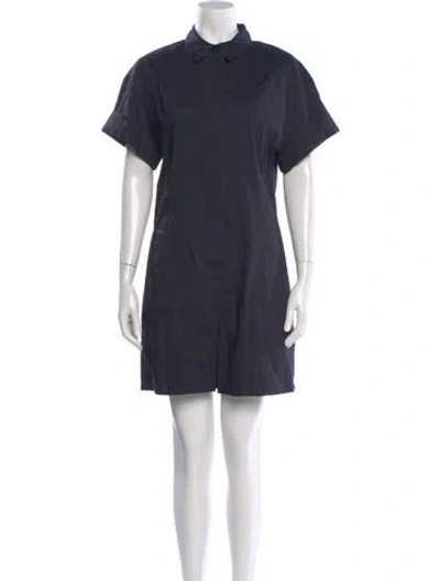 Pre-owned Theory Linen Romper W/ Tags In Blue