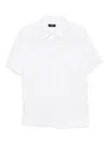 Theory Noll Short-sleeve Shirt In Relaxed Linen In White