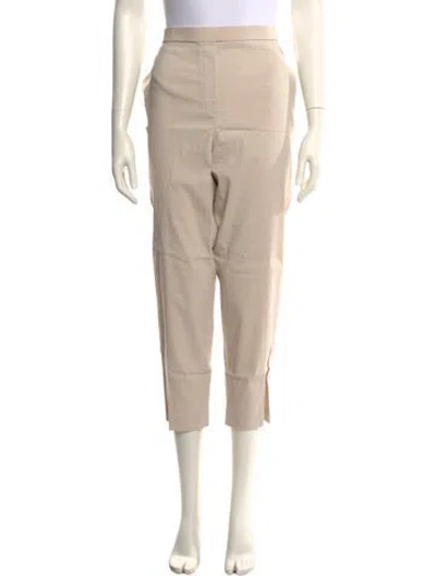 Pre-owned Theory Linen Straight Leg Pants W/ Tags In Neutral