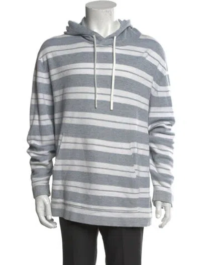 Pre-owned Theory Linen Striped Cardigan In Multi