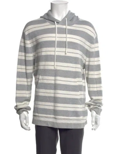 Pre-owned Theory Linen Striped Hoodie In Multi