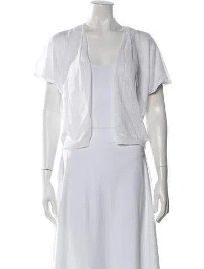 Pre-owned Theory Linen Sweater In White