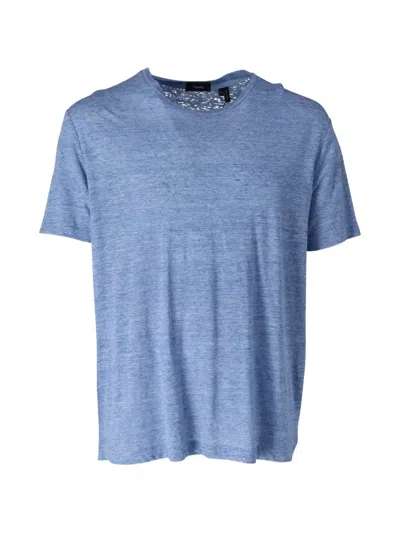 Pre-owned Theory Linen T-shirt In Blue
