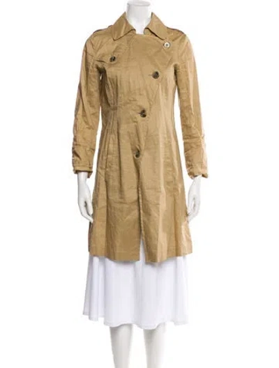 Pre-owned Theory Linen Trench Coat In Neutral